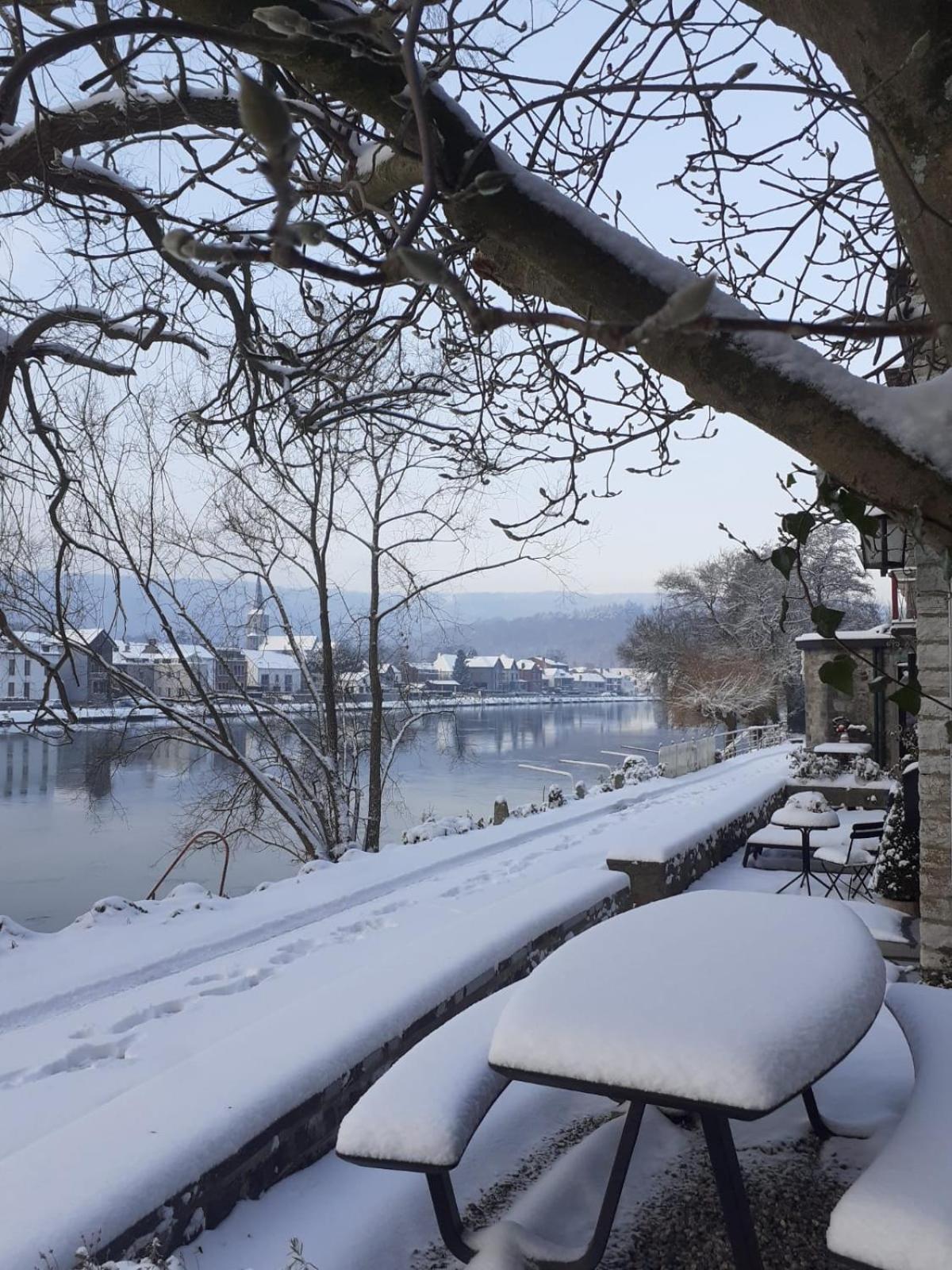 Villa Pieds Dans L'Eau Private Wellness Bordure De Meuse Lustin Exterior foto